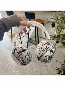 一套中国风竹纹设计保护套，兼容苹果 Max2，独特的耳机套 - 彩色 - 查看 1