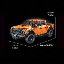 Off-Road Pickup Truck Building Block Set – Mechanical Engineering Truck Model With Opening Doors And Hood – Collector-Grade Construction Toy For Adults And Teens – Gift For Car Enthusiasts (1400pcs/750pcs) - Multicolor - View 7
