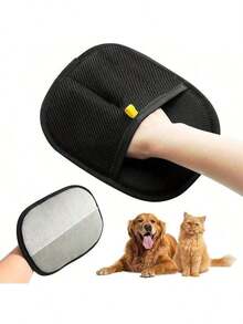 1只黑色静电宠物毛发去除手套 | 猫毛去除工具 | 家居清洁配件 | 可去除家具、床上用品、衣物上的宠物毛发 | 使用方便，只需擦拭即可将毛发撕成条状。此款为特定型号，并非通用款。 - 彩色 - 查看 7