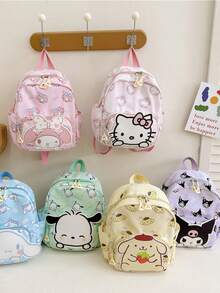 SANRIO 1 chiếc balo in hình Hello Kitty và Kuromi hoạt hình dễ thương, nhẹ và nhỏ gọn, thích hợp cho học sinh đi học, dùng hàng ngày khi đi dã ngoại. - Nhiều màu - Xem 3