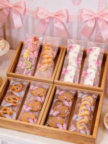 100个蝴蝶透明糖果袋，适用于生日、节日、婚礼礼品袋、周岁生日派对回礼、婴儿派对甜点袋、棒棒糖包装袋、生日派对透明食品包装袋、食品包装用品、婚礼糖果礼品袋、烘焙袋、蝴蝶装饰、生日礼物、生日派对填充物、派对回礼、毕业礼物 - 蝴蝶 - 查看 6