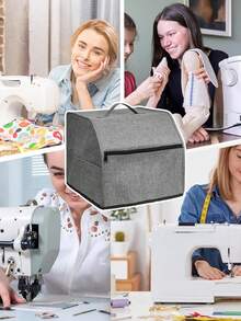 Funda para máquina de coser a prueba de polvo y agua con bolsillos para almacenar suministros de costura, funda antipolvo reforzada con prácticos bolsillos laterales, adecuada para la mayoría de las máquinas de coser estándar, decoración de cocina, suministros para el hogar, regalo del Día de la Madre, decoración de dormitorio, jardinería, decoración de cocina, verano, playa, artículos esenciales de viaje, decoración de habitación, graduación, gran regalo para entusiastas de las manualidades - Multicolor - Ver 5