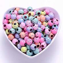 5/10/15Pcs8mmCandy Color Mixed Round Spacer Beads Shiny Imitation Crystal Acrylic Beads Jewelry Making Materials DIY Craft Beads - Multicolor - View 8