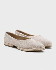 Women's Flat Espadrilles, Ballerina Style, Jute - Elegant Minimalist Summer Shoes - 卡其色 - 查看 2