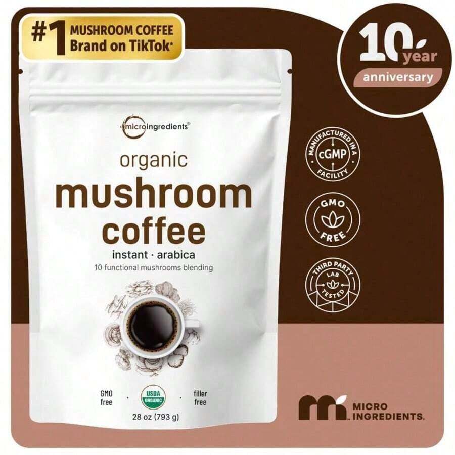 Polvo de café instantáneo orgánico con 10 tipos de hongos - Uno - Ver 1