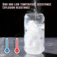 A Set Of Glass Cups, Each With A Capacity Of 550 Ml, Comes With A Lid And A Glass Straw, With One Designed To Resemble A 13.5 Oz And 18.2 Oz Beer Can.These Attractive And Reusable Cups Are Perfect For Enjoying Whiskey, Iced Coffee, Tea, Soda, And Cocktails. - 1 Item - View 5