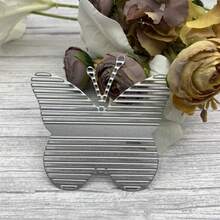 蝴蝶形状模切卡片制作套装 - 1 个蝴蝶模切模板；金属模板，适用于 DIY 手工艺品、剪贴簿、压花纸卡及类似应用。 - mc602 - 查看 4