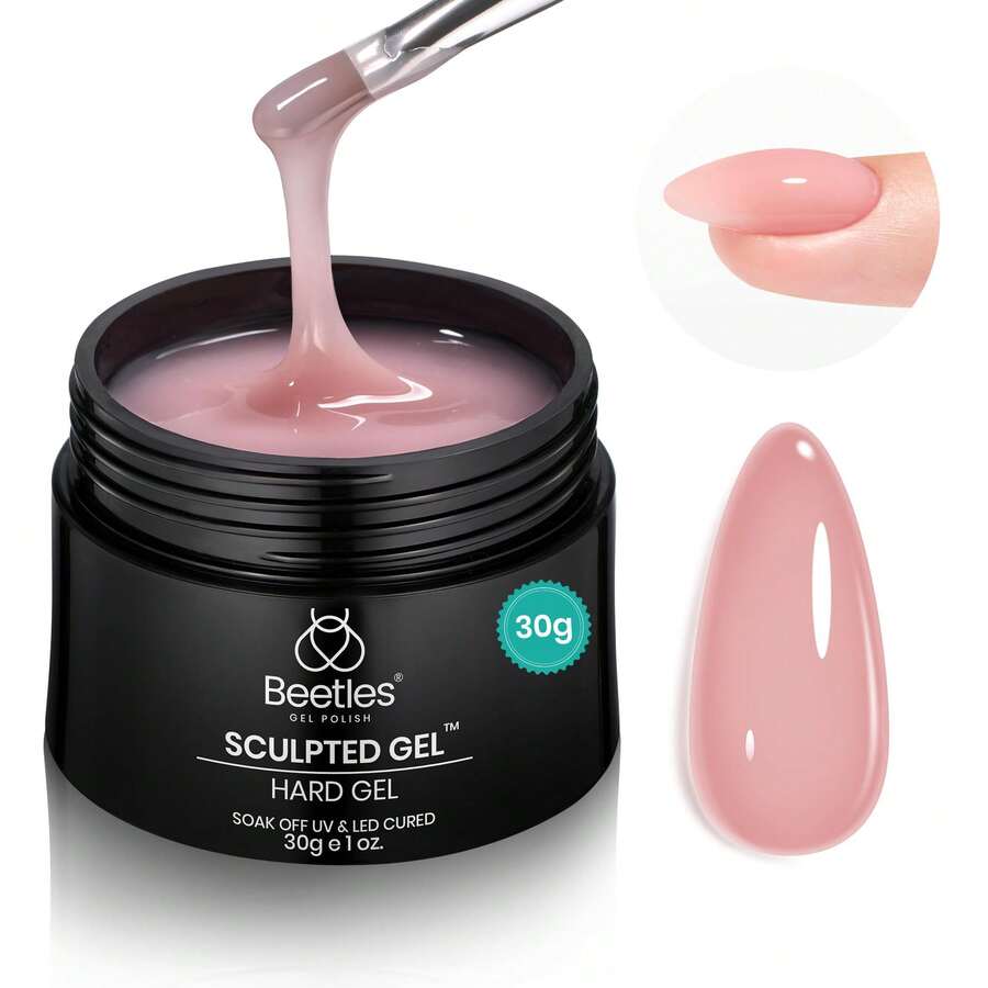 Beetles Rose Dusk 1oz 9 In 1 High Hardness Builder Gel, Multi-Functional Sculpting Nail Extension Gel, Salon Professional UV LED Cured Manicure Supplies - 30g Rose Dusk Pink - 查看 1