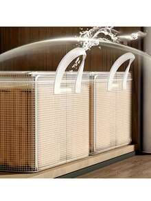 Transparent PVC Storage Basket With Stainless Steel Frame - Foldable Closet Organizer Bin, Multi-Functional Home Storage, Space-Saving Design, Classic Model, Suitable For Underwear, Clothes And Under Bed Storage, Minimalist And Fashionable, Stackable Wardrobe Organizer Box, Portable Storage Container - Multicolor - View 5
