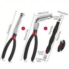 3x Electrical Connector Disconnect Pliers, Automotive Plug Removal Tool For Car Wiring Harness & Terminal Extraction - A - View 10