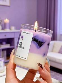 1 Set Colorful Fruit Iced Coffee Scented Candles - Variety Of Scents: Lemon Iced Coffee, Strawberry Iced Coffee, Lavender Iced Coffee. Aromatherapy Decorative Items With Fresh And Comfortable Fragrance, Suitable For Summer, Mother's Day, Father's Day, Wedding Season, Music Festivals, Home Decor, Bedroom Ambiance, Yoga & Meditation, Photography Props - Multi-fragrance - View 6