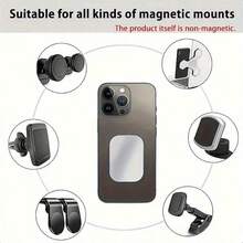 10/20/30片装方形磁性贴纸，薄金属磁性片，适用于手机支架，创意导航磁性片 - 彩色 - 查看 3