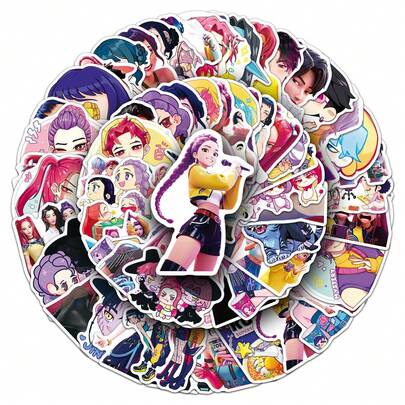 Hasbro 100 Monster Hunt Stickers, Anime, Popular Characters, Graffiti, Phone Case, Refrigerator Stickers - Anime, Movie, Waterproof Decoration, Computer Stickers