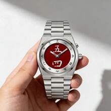 Đồng hồ nam mặt số chữ Hán - Đồng hồ đeo tay thạch anh dây thép không gỉ kiểu cổ điển, tối giản, phù hợp đeo hàng ngày. - Một cỡ - Xem 7