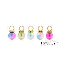 Bộ 20 hạt ngọc trai nàng tiên cá 10mm, hạt ngọc trai giả óng ánh với hạt đệm nhỏ màu vàng, dùng để làm vòng cổ, vòng tay, bông tai cho nữ, phụ kiện trang sức mùa hè. - Nhiều màu - Xem 5