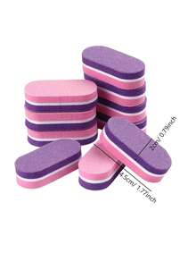 ART LALIC 10/20 piezas Mini bloque de pulido de uñas, archivos de esponja de doble color para pulir y lijar, herramienta de pedicura y manicura, suministros y accesorios para salón de acrílico y gel - Multicolor - Ver 6