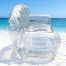 Retro Style PVC Inflatable Sofa - Multifunctional Foldable Leisure Chair, Space-Saving, Quick Inflation, Suitable For Dorm, Patio And Outdoor Camping - One Size - View 6
