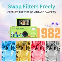 Flip Screen Mini Thumb Camera, Supports Photo Capture & Phone Upload, Backpack Accessory - Multicolor - View 6