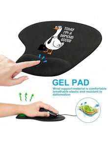 Ergonomic Goose Design Computer Mouse Pad With "Today I'm Serious Goose" Text, Ergonomic EVA Wrist Rest, Non-Slip Memory Foam Mouse Pad, Comfortable Non-Slip Base, Smooth Wrist Support Mouse Pad, Comfortable Desk Pad, Suitable For Gaming, Office, Computer, Laptop, Home Use, Graduation Souvenir, Valentine's Day, Mother's Day, Back To School Perfect Gift - Multicolor - View 11