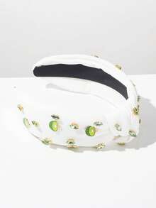 1pc Fashionable Gorgeous Colorful Chocolate Chip Hair Hoop Hair Accessory - FG110 - Kiwi - View 3