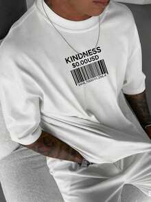 Camiseta de manga corta con eslogan religioso simple para hombres, cómoda y transpirable, adecuada para el verano, de moda destacada - Burdeos - Ver 4