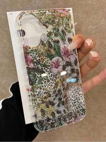Cheetah,Leopard Print Premium IMD Glitter Gradient Glossy Leopard Floral Painted Shockproof Phone Case Compatible With Apple 16 Pro Max, 16, 16 Pro; Premium Glitter Gradient Glossy Case Compatible With IPhone 15 Pro Max; New Shockproof Case Compatible With IPhone 14, 13, 12/11, Slim Matte Case Compatible With IPhone 14 Pro Max, 11, 14, 13, Plus Soft Silicone Case Compatible With IPhone 15 - 款式1(1件) - 查看 7