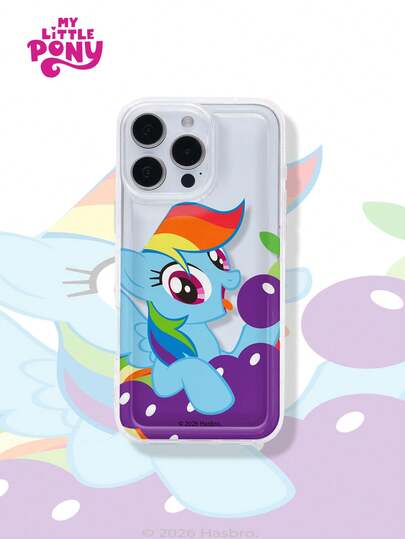 MY LITTLE PONY 我的小马驹官方授权，1个装奢华透明气垫设计可爱图案手机壳，兼容iPhone 16/16 Pro/16 Plus/16 Pro Max、iPhone 17/17 Pro/17 Pro Max、iPhone 15/15 Pro/15 Plus/15 Pro Max、iPhone 14/14 Plus/14 Pro Max、iPhone 13/13 Pro/13 Pro Max、iPhone 12/11/X/XR/XS Max、三星Galaxy S25 Ultra、S24 FE、S23 Plus、S22、S21、S20 FE，圣诞节必备可爱智能手机保护壳