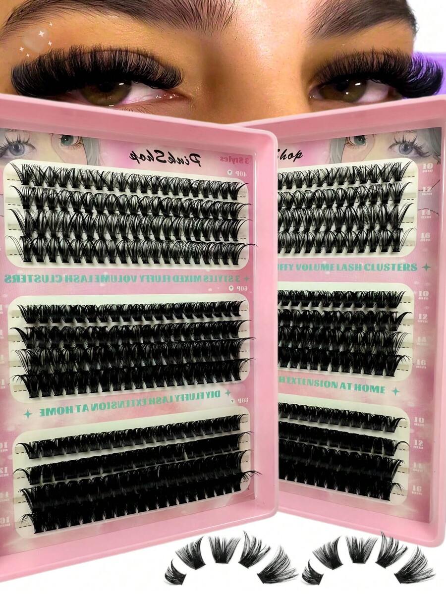 Kit de extensión de pestañas DIY 240 racimos 0.07D-10-16mm40/60/80D Pestañas manga tipo grueso Extensión de pestañas individuales Racimo de pestañas DIY para injerto de pestañas en casa, Racimo de pestañas, Pestañas individuales, Pestañas, Pestañas postizas
