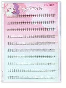 LIMEIKAI 120 sợi mi giả tự dính nhỏ hình ngọn lửa cho mi dưới và 80 sợi mi giả không cần keo hình nàng tiên cho mi dưới, dài 5mm. Không gây kích ứng, dễ sử dụng. - Xem 11