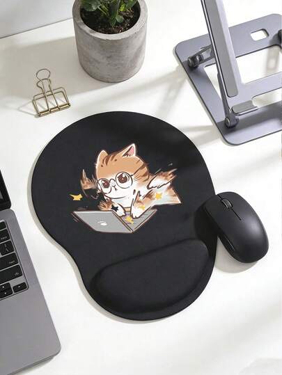 Ergonomisches Handgelenksstütze Mauspad mit niedlichem Katzen Muster Design, Ergonomisches EVA Handgelenkskissen, rutschfestes Memory-Schaum Mauspad, bequeme rutschfeste Basis, bequemes Mauspad mit glatter Handgelenksstütze, hautfreundliche bequeme Schreibtischauflage, Schreibtischschutz, geeignet für Gaming, Büro, Computer, Laptops, Zuhause, Abschlussgeschenk, perfektes Geschenk zum Valentinstag, Muttertag, Schulanfang, Frühling