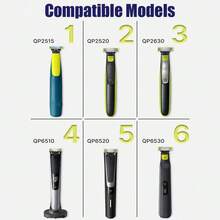 Bộ phụ kiện thay thế lưỡi dao cạo Brangdy tương thích với máy cạo râu một lưỡi QP2520 QP2630 QP6510 QP6520 QP6530 QP6620 - Nhiều màu - Xem 2