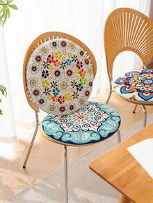 SANMOSPIN 1 chiếc đệm ngồi tròn kiểu Bohemian họa tiết hoa, có thể tháo rời và giặt được, chống trượt, tạo cảm giác thoải mái cho ghế văn phòng, ghế ăn gia đình, phòng học, trang trí nhà cửa. - Nhiều màu - Xem 4