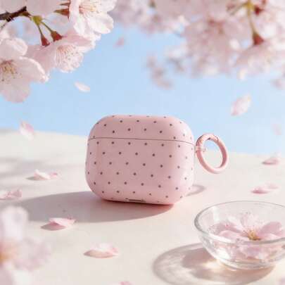Polka Dot Minimalist Solid Color Small Polka Dot Hanging Ring Earphone Case Suitable Compatible With AirPods Pro 3, New Pro 2, Cute Apple 4 Minimalist 3, Personalized 1/2 Earphone Case For Women