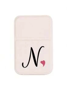 Foldable Portable Makeup Mirror With Black Art Letter Heart Pattern, White Mirror, With Stand, A-Z Letter Makeup Mirror, Travel Mirror, Beauty Product, Desktop Makeup Mirror, Rectangular Desktop Portable Makeup Mirror, Foldable Minimalist Makeup Mirror, Ideal Gift For Women, Mothers And Teachers - Multicolor - View 18