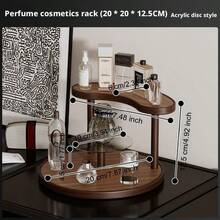 简易组装简约风格桌面收纳架 - 适用于浴室、玄关、办公室、客厅 - 节省空间，可收纳香水、化妆品、杯子 - 多功能收纳架 - 胡桃色 - 查看 8