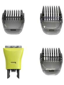 适用于 OneBlade QP6531 QP6530 QP2834 QP2734 QP2510 QP2515 QP2630 QP6520 QP6510 QP6651 QP6551 QP6541 剃须刀的替换刀头、导梳、护罩套装及鼻毛修剪器 - 黑與白 - 查看 6