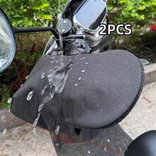 2 đôi găng tay xe đạp điện mùa hè, hỗ trợ cột sống 3D, tấm che nắng tay lái xe máy đa năng, chống thấm nước - Vỏ bọc tay cầm chống nắng - Xem 9
