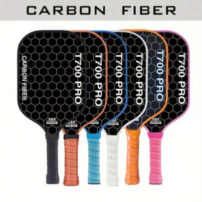 T700 Carbon Fiber Pickleball Paddle: Honeycomb Core + Multi-Color Design, Professional Competition & Training Model, Comfortable Breathable Handle, Large Sweet Spot, High Tolerance