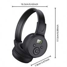F4 Foldable FM Radio Headphones, Battery Powered, Auto Tuning, Preset Stations, Compact & Portable For Running, Sports, Meetings, Racing - View 2