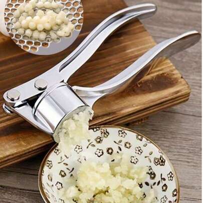 Máy ép tỏi thủ công 3 trong 1 bằng thép không gỉ, dụng cụ nghiền tỏi đa năng nhà bếp, dụng cụ ép tỏi nhuyễn, dụng cụ ép tỏi, phụ kiện nhà bếp, chức năng: ép tỏi + kẹp hạt + mở chai, máy xay tỏi và gừng nhỏ gọn.