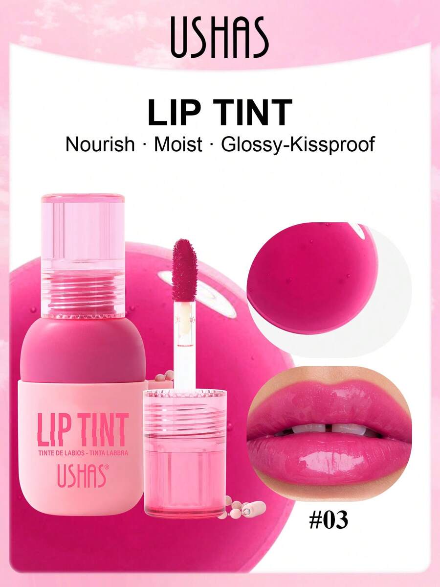 USHAS Teinte à lèvres au jus de fruits, design pendentif, 3 options de couleurs, léger et hydratant, teintes inspirées des fruits pour un port quotidien, maquillage essentiel pour les vacances et les cadeaux, crée un look de lèvres hydraté
