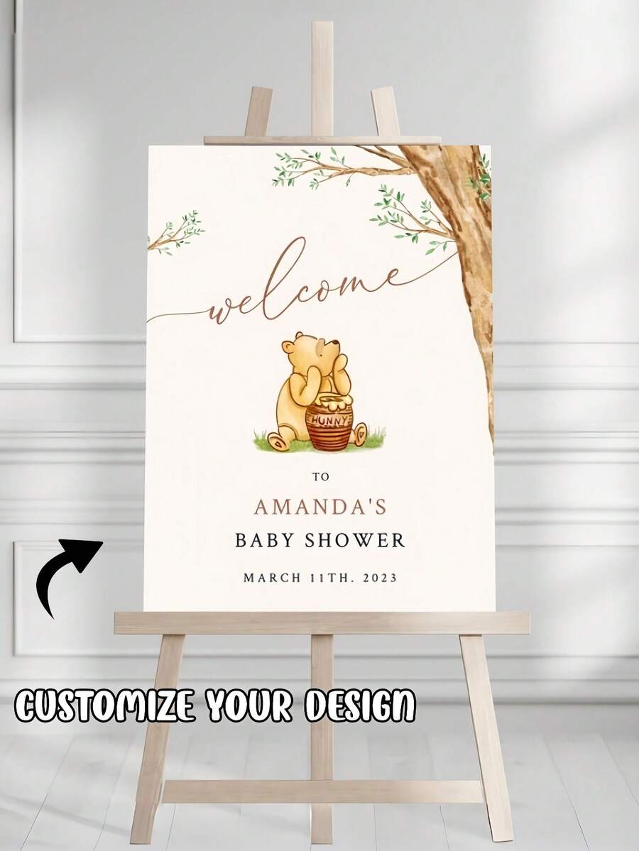 Customized Elegant Wedding & Party Welcome Sign - Personalized Design, 2D Acrylic, Chiffon Board, Multiple Material Poster Options, Suitable For Weddings, Birthday Parties, School Seasons, Graduations, Personalized Gift, Reception Decor - Multicolor 5 - View 1