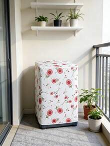 1pc Durable Fade-Resistant Washing Machine Cover, Featuring Fashionable Floral And Geometric Designs, Suitable For Top-Loading Washing Machines. Available In Various Vibrant Colors And Styles, Ideal For Balcony And Living Room Decor. - Multicolor - View 7