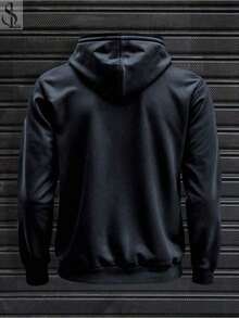 New York City Men's Unisex Kangaroo Hoodie Sweatshirt, Warm, Soft And Comfortable Winter Jacket, New Release, 100% Cotton - màu đen - Xem 4