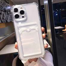 Funda de Teléfono Transparente Simple de Color Sólido Compatible con iPhone 17 Air/16/15/14/13/12 Pro Max 16 Plus, Adecuada para Hombres y Mujeres, Puede Contener Tarjetas de Crédito y Tarjetas de Identificación, Simple y Personalizada, Protección a Prueba de Golpes,mobile phones, bags, mobile accessories, phone cases, room decoration, accessories, transparent phone cases, summer, phone straps, men's phone cases, black phone cases, pink phone cases, mobile case for men, mobile case for women, mobile phone protection, beach accessories, strawberry treats, phone protection covers. - Estilo (1 pieza) - Ver 3