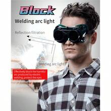 1副焊接护目镜，焊接防护护目镜，焊工强光防护护目镜，电工打磨护目镜，安全防风护目镜，玻璃镜片，防撞双折叠式眼镜，劳务防护用品 - 均碼 - 查看 3