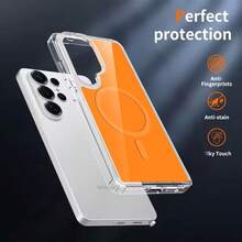 Ốp lưng điện thoại từ tính ELVEV chất lượng cao, nhiều màu sắc, làm từ nhựa PC cứng, có đế hút, tương thích với Galaxy S26, S25 Edge FE Ultra Plus, A37, A57, A17, A36, A16, A56, A55. - màu đen - Xem 4