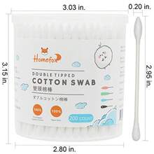 Cleaning Swabs Precision Pointed - 400 Count Pointy Organic Cotton Buds Double Side Tightly Wrapped Cotton Tips Paper Stick Soft Gentle Lint-Free Cruelty-Free Pointy And Round E - 400 Count - View 3