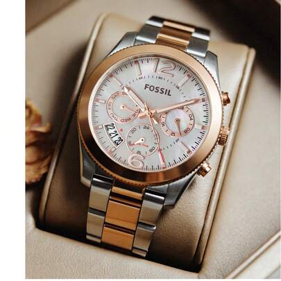 Fossil ES4135 女士腕表，珍珠贝母表盘，完美伴侣