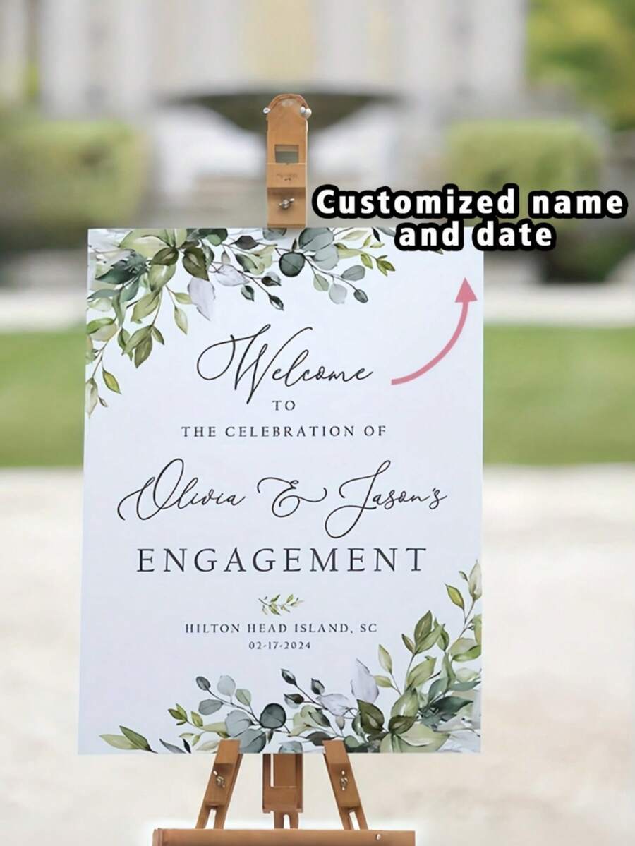 Customizable Welcome Sign And Reception Poster For Birthday Party Decoration, Printed Material For Wedding Table Decor, Reception Poster Display For Events - Multicolor - View 1